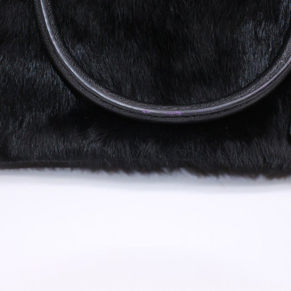 Michael Kors SATCHEL Rabbit Fur/ Calf Leather Shoulder Bag Purse - Picture 7 of 10